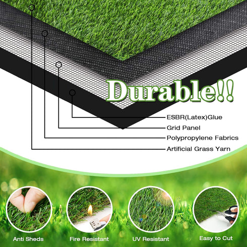 34" 23" GLOBREEN x Fake Grass Pee Pad for Dogs Potty Training Turf Pets Mat - Indoor Outdoor Use