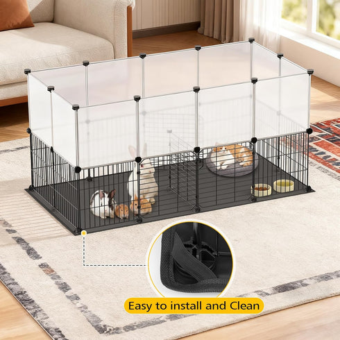 26 47.2" 23.6" 23.6",Puppy XiaZ Small Animal Playpen Panels, Guinea Pig Cages with Waterproof Mat x x Play Pen