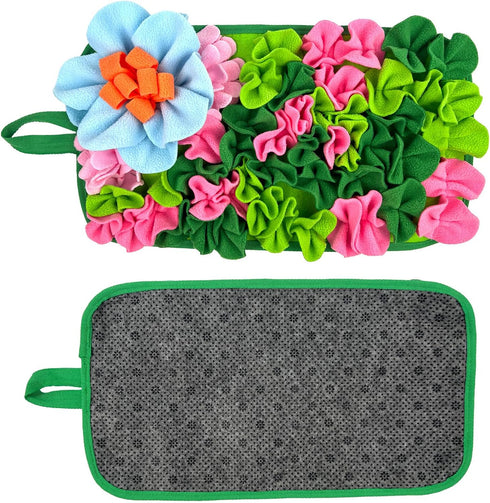 Small Animals Foraging Mat Cute Rabbit Feeding Mat with Fun Design, Slow Eat Durable Fleece Pad for Rabbits, Hamsters