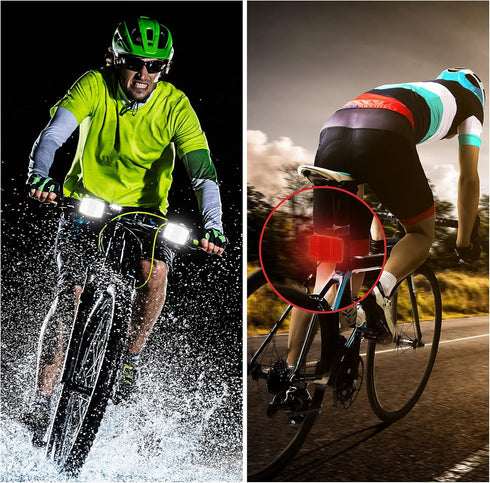 Maitys 6 PCS Bike Front and Rear Reflectors Kit, Safety Warning Reflectors for Handlebar and Night Cycling
