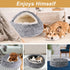 Dog Beds for Small Dogs, Washable Cute Cat Bed Cave, Cozy Nook Pet Bed for Small Medium Pets (Grey, 20" x 20")