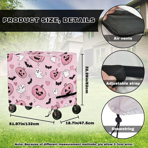 80 Cooler Covers Outdoor for Most Quart Heavy Duty Anti Slip Rolling Cooler Cart Cover for Bar Cart Halloween Decor