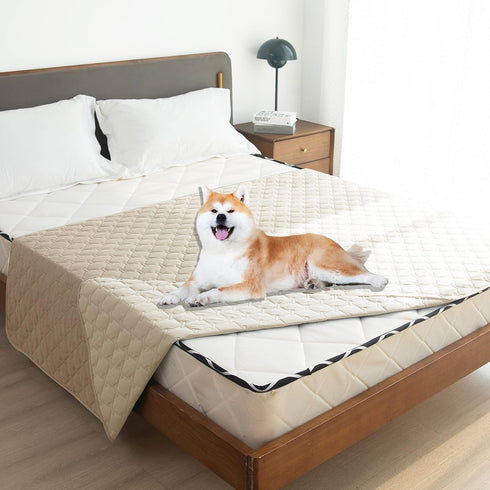 gogobunny 100% Double-Sided Waterproof Dog Bed Cover, Reversible Pet Blanket for Large Dog Cat, 68x82 Inch, Dark