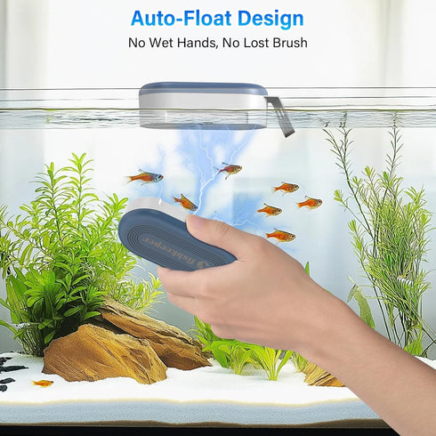 2 0.2-0.7 Inch fishkeeper Magnetic Aquarium Glass Cleaner, Fish Tank Algae Scraper Cleaner Tools with Detachable Blades