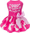 Fitwarm Bunny Dog Dress, Eggstra Cute Easter Outfit, Holiday Dog Clothes for Small Dogs Girl, Hot Pink, Small