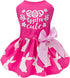 Fitwarm Bunny Dog Dress, Eggstra Cute Easter Outfit, Holiday Dog Clothes for Small Dogs Girl, Hot Pink, Small