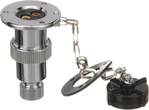 Seachoice 10161 Deck Connector – Watertight Fitting – 1-1/2 Inch Flange Diameter, 3 Amps at 12V