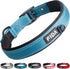Fida Heavy Duty Dog Collar, Ultra Comfortable Soft Neoprene Padded Adjustable Reflective Nylon for Medium Breeds, Blue,