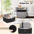 WarmInsula Dog Car Seats for Small Dogs, Detachable Dog Booster Car Seat with Storage Pockets Safety Belt, Pet Booster