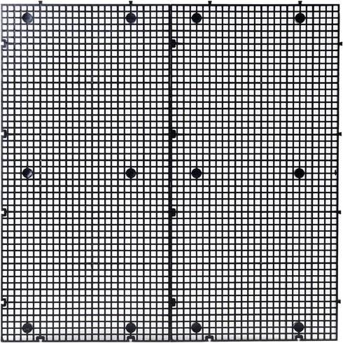 ALEGI Aquarium Grid Isolate Board Divider, Fish Tank Bottom Black Filter Tray Plastic Crate (4pcs)
