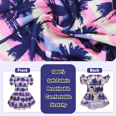 CuteBone Dog Dress, Princess Puppy Birthday Dress with Flutter Sleeves, Cat Clothes Outfit for Small Dogs (FX03S)