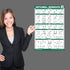 QUICKFIT 2 Pack Kettlebell Workout Exercise Poster Set - Volume 1 & 2, Laminated Chart, 18” x 24 "