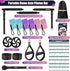 Pilates Bar Kit with Resistance Bands, Multifunctional Exercise Bar with Ab Roller for Weight Loss, Portable Home Gym