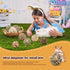 Bac-kitchen 17 Chinchillas (2.4") Pcs Bunny Chew Grass Balls, Hangable Natural Handmade Enrichment Toys for Teeth