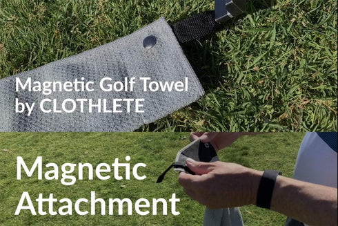 16" 24" 1 Pack) Clothlete Magnetic Microfiber Golf Towel x (Gray