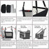 50 Lbs, Dog Car Seat for Medium Sized Dog, Booster Car Seat with Clip-On Safety Leash, Fits Both Front and Rear Seats