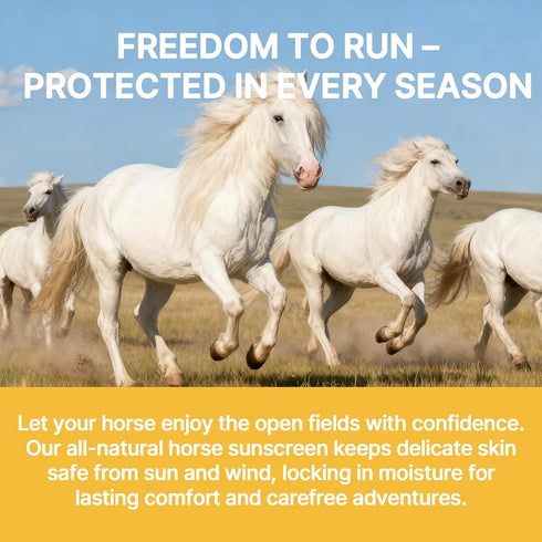 Qanoreth Seasons,8 oz Horse Sunscreen for Nose & Sensitive Pink Skin Natural Sunscreen for Horses with Non-Nano Zinc