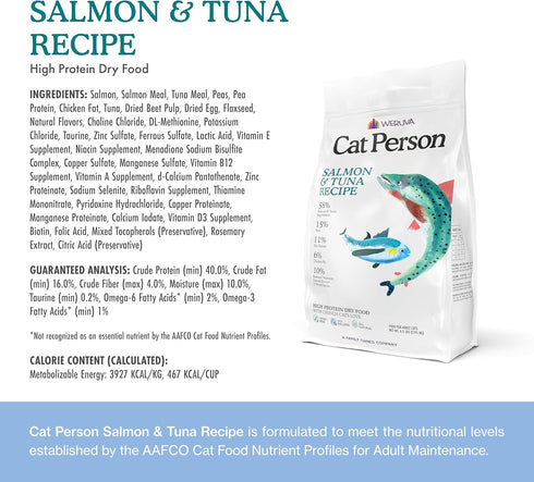 6.5lb Cat Person, Salmon and Tuna Dry Cat Food, Bag
