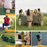 12 500lbs, Backpack Collapsible Stool, Folding Stool with PU Cushion, Portable Foldable Stool Levels and Load Capacity