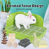 RUBYHOME Rabbit Litter Box Toilet, Plastic Square Cage Box for Small Animals, 11.4 Inches (Green)