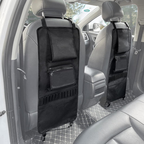 MYDAYS 2 Pack Seat Back Gun Rack - Camo Front Seat Gun Organizer with Bullet Pocket for Hunting Rifles/Shotguns