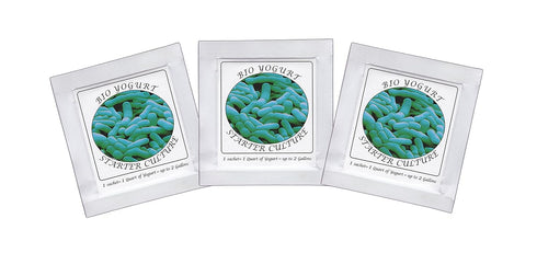Yogurt Starter Cultures - Pack of 3 Freeze-dried Culture Sachets for Bifido