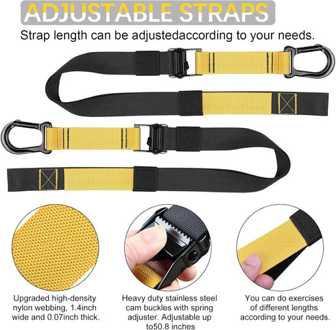 Home Resistance Training Kit - Exercise Straps with Handles, Door Anchor, Guide for Full-Body Home Workouts