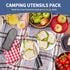 Portable Travel Utensils Set, Reusable Stainless Steel Flatware with Case, Lunch Boxes for Camping, School, Picnic