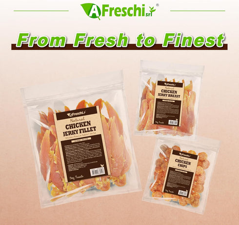 16 oz Pack A Freschi srl Chicken Jerky for Dog, All Natural Dog Treat, High-Protein, Healthy & Easily Digestible