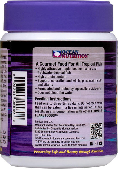 Ocean Nutrition Prime Reef Flakes Jar, 2.5-Ounces (70 Grams)
