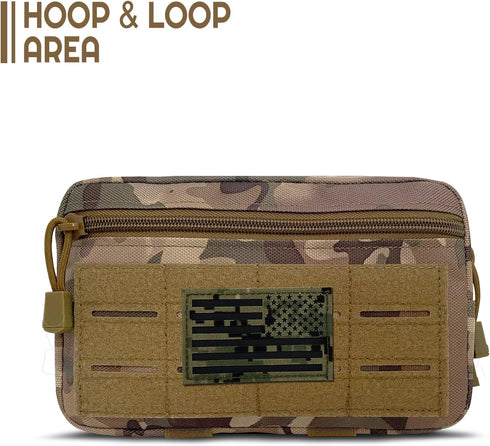 Tactical Molle Admin Pouch - Utility EDC Tool Pouch Bag for Backpack Strap, Battle Belt Accessories