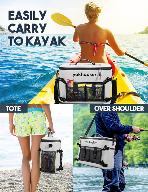 Kayak Cooler, Waterproof Seat Back Cooler for Kayaks, Portable Ice Chest for Travel and Beaches
