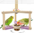 Bird Spinning Toy with Feeding Cup, 360 Rotating Bird Perch Toy with