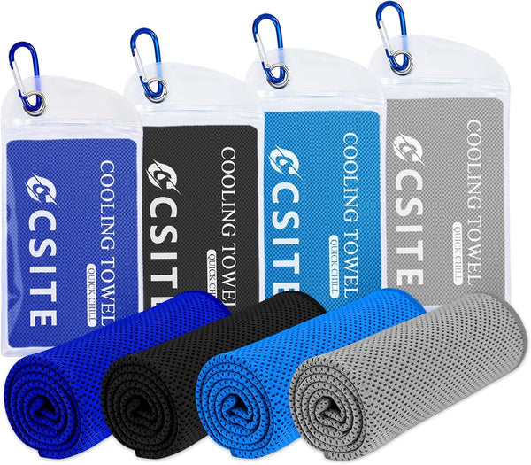 CSITE Cooling Towels for Neck and Face - 4 Pack 47x12 Inch