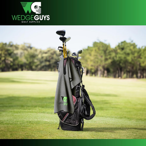 Wedge Guys Large Microfiber Golf Tour Towel, 40" x 17", Soft & Tough Waffle Caddy Towel for Golf Bag