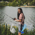 RUNROTOO 1.2m Hand Throw Cast Net Fishing Gear with Weighted Steel Sinkers Monofilament Mesh Net for Freshwater