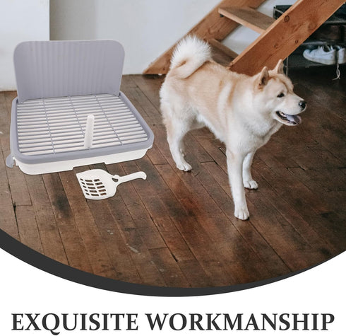 BETOOKY Pee Pad Holder - Dog Litter Box with Post Puppy Pads Holder Plastic Potty Tray for Travel Small Medium Large