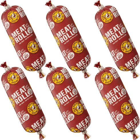 Happy Howie's Soft Meat Roll Treat - Soft Dog Food Beef Rolls,