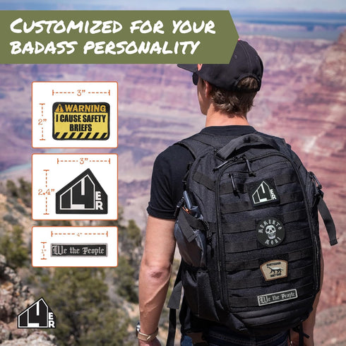 Morale Patches, Hook & Loop Backed Tactical Patches for Backpacks, Embroidered Military Patches, 21-Pack