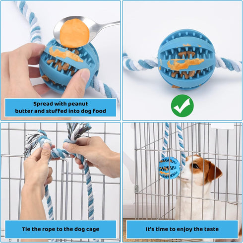 ChengFu Interactive Dog Toys, Crate Training Aids for Puppies, Peanut Butter Treat Dispenser Toys