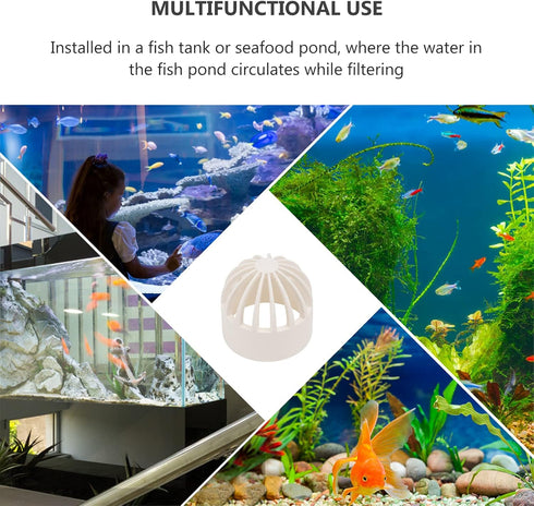 balacoo 2pcs Fish Tank Filter Guard Intake Filter Cover Permeable Net Strainer Filter Guard Overflow Filter Screen for Aquarium Fish Tank 50mm