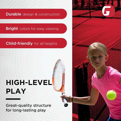 Gamma Sports Junior Tennis Racquet, 19 Inch Prestrung Racket for Kids, 93 Inch Head Size