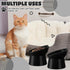 Zhehao 2 Pieces Plastic Raised Bowl Set, Tilted 15 Degrees Elevated Cat Food and Water Bowls for Small Dogs