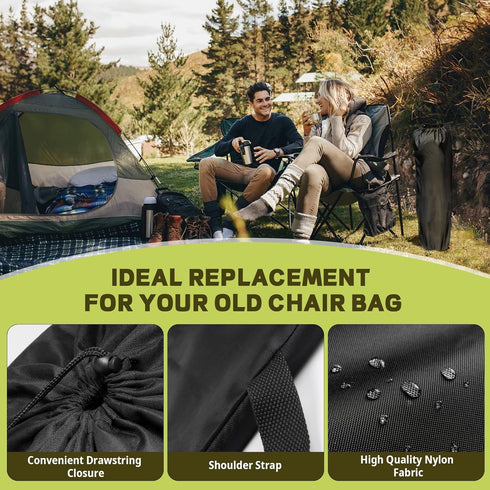 Antrys 2 Pack Camping Chair Replacement Bag for Coleman Portable Folding Chair Carry Bag with Shoulder Strap