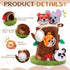 JolliLudo 13 Pcs Hide and Seek Dog Toys Activity Puppy Chew Squeaky Animal Plush Woodland Toys with Crinkle Treehouse