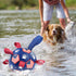 4th July Theme Soccer Ball Dog Toy, Interactive Play Balls for Tug of War, USA Independence Day for Small Medium Big