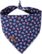 MR. CHUBBYFACE Heart Flag Striped Dog Bandanas, Reversible Triangle Bibs for Dogs & Cats (L)