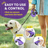 Hertzko Heavy Duty Retractable Dog Leash with Built-in Poop Bag Holder & Water Dispenser - Purple & Black, 16 Ft