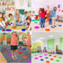 SIFENYU 9 inch 8/16/24 Poly Spot Markers Rubber Floor Dots Pcs Flat Cones Non-Slip Agility Markers Poly Spots for Gym
