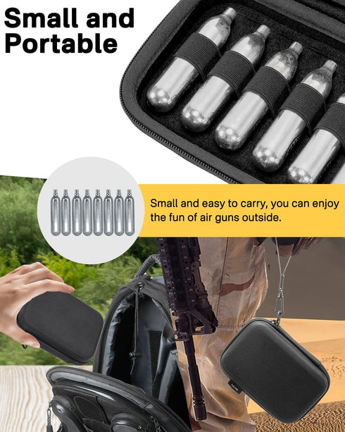 RAIACE CO2 Cartridges Storage Case, Compatible with Crosman & Umarex, Case Only (CO2 Cartridges Not Included)